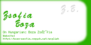 zsofia boza business card